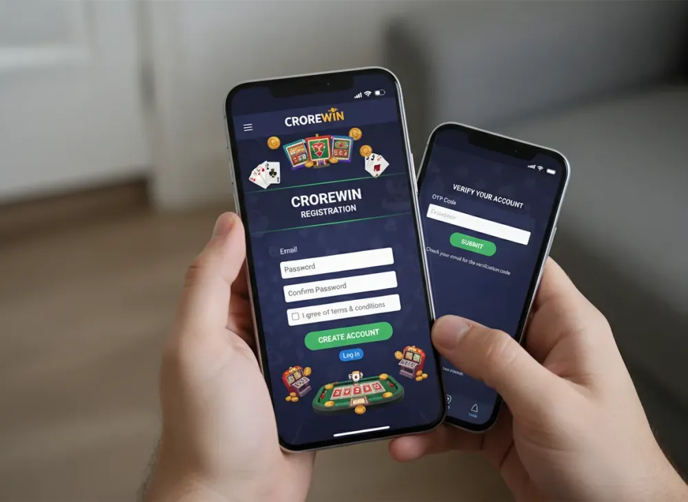 Crorewin registration how to create and verify an account